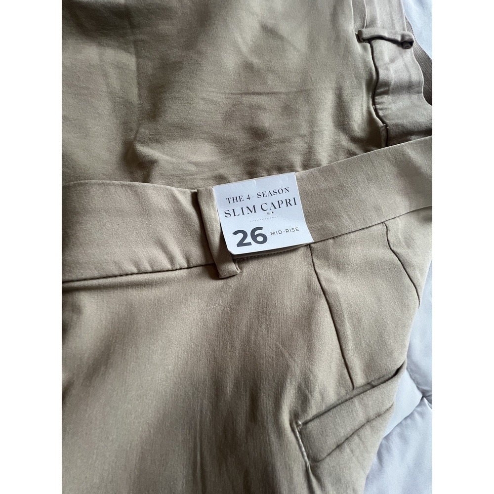 Lane Bryant Capri Pants Women's Size 26 NWT Beige Mid-Rise Stretch (136) - Picture 3 of 11